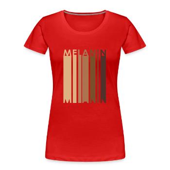 Melanin Black Variety Tolerance Black Power - Women's Premium Organic T-Shirt - red - Front - Mia (176cm)