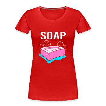 Seife - Frauen Premium Bio T-Shirt - Rot - Vorne - Mia (176cm)