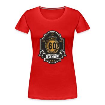 60. Geburtstag 60 Jahre Whiskey Whisky Label - Frauen Premium Bio T-Shirt - Rot - Vorne - Mia (176cm)
