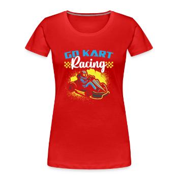 GoKart Racing - Frauen Premium Bio T-Shirt - Rot - Vorne - Mia (176cm)