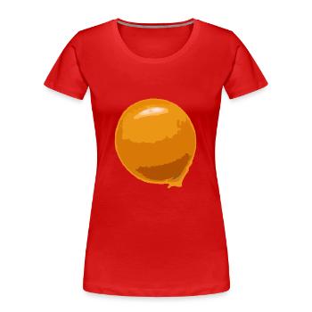 Spiegelei Kostüm Halloween Karneval Eigelb Dotter - Frauen Premium Bio T-Shirt - Rot - Vorne - Mia (176cm)