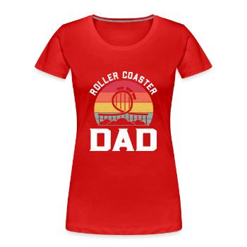 Montagnes Russes Parc d’attractions Parc d’attractions - T-shirt bio Premium Femme - rouge - Devant - Mia (176cm)