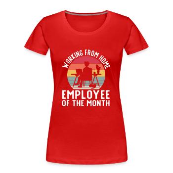 Home Office Home Work Computer Home Work - Women's Premium Organic T-Shirt - red - Front - Mia (176cm)