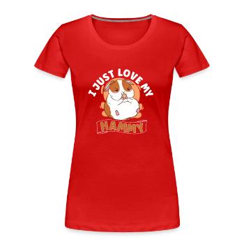 Hamster Fan Hamster Lover Hamsters - Frauen Premium Bio T-Shirt - Rot - Vorne - Mia (176cm)