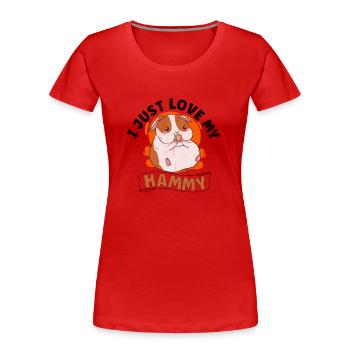 Hamster Fan Hamster Lover Hamsters - Frauen Premium Bio T-Shirt - Rot - Vorne - Mia (176cm)