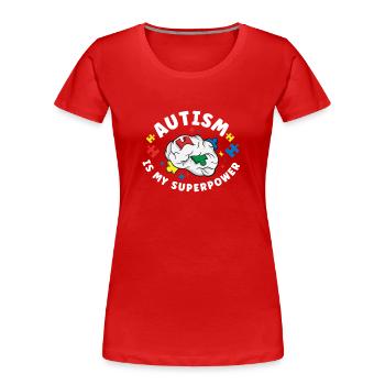 Autism Awareness Autism Disease Autistic Gift - Frauen Premium Bio T-Shirt - Rot - Vorne - Mia (176cm)