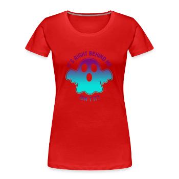Halloween Geisterjagd Scary Ghost Hunter - Frauen Premium Bio T-Shirt - Rot - Vorne - Mia (176cm)