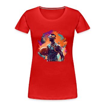 Conception de basket-ball pour les fans de sport Basketteurs - T-shirt bio Premium Femme - rouge - Devant - Mia (176cm)