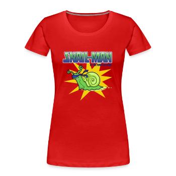 Snail-Man - by the Power of Slime - Women's Premium Organic T-Shirt - red - Front - Mia (176cm)
