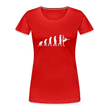 Danse de ballet Evolution Silhouette - T-shirt bio Premium Femme - rouge - Devant - Mia (176cm)