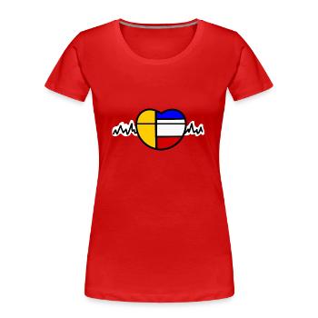 Heart Hommage a Mirò - Frauen Premium Bio T-Shirt - Rot - Vorne - Mia (176cm)