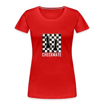 Checkmate - schachmatt - Frauen Premium Bio T-Shirt - Rot - Vorne - Mia (176cm)