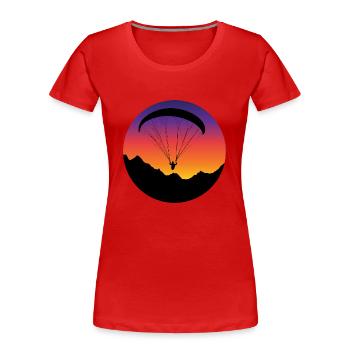 Parapente Parapente Parapente Pilote Parapente F - T-shirt bio Premium Femme - rouge - Devant - Mia (176cm)