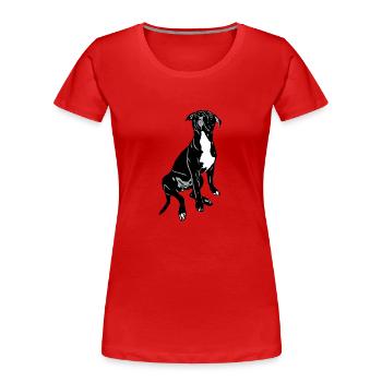American Bully - Frauen Premium Bio T-Shirt - Rot - Vorne - Mia (176cm)