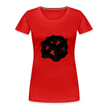 Traumwürfel oder Schwarzplatons Würfel - Frauen Premium Bio T-Shirt - Rot - Vorne - Mia (176cm)