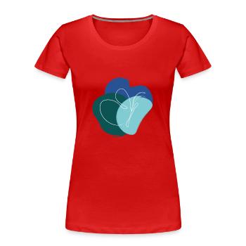 SCHMETTERLING AUF EINEN SCHLAG - Frauen Premium Bio T-Shirt - Rot - Vorne - Mia (176cm)