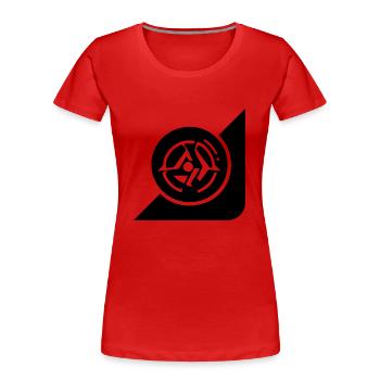 Compass - Frauen Premium Bio T-Shirt - Rot - Vorne - Mia (176cm)