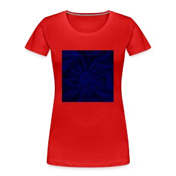 ELEKTRISCHE SONNE UND BLUMEN - Frauen Premium Bio T-Shirt - Rot - Vorne - Mia (176cm)