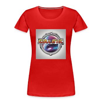 70er tshirt design galactic - Frauen Premium Bio T-Shirt - Rot - Vorne - Mia (176cm)