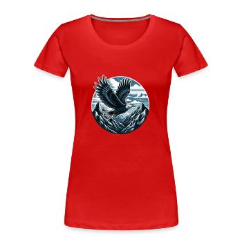 Aigle majestueux - T-shirt bio Premium Femme - rouge - Devant - Mia (176cm)