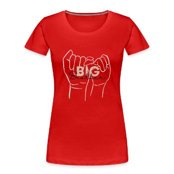 Großer Bruder - Geschwister Design - Frauen Premium Bio T-Shirt - Rot - Vorne - Mia (176cm)