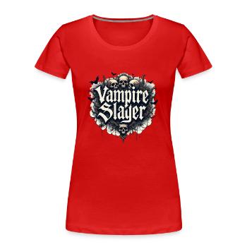 Tueur de vampires - Ammazzavampiri - T-shirt bio Premium Femme - rouge - Devant - Mia (176cm)