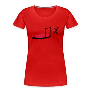 Pole vault - Women's Premium Organic T-Shirt - red - Front - Mia (176cm)