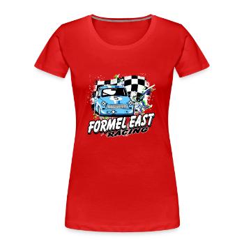 Formel East Racing - Frauen Premium Bio T-Shirt - Rot - Vorne - Mia (176cm)