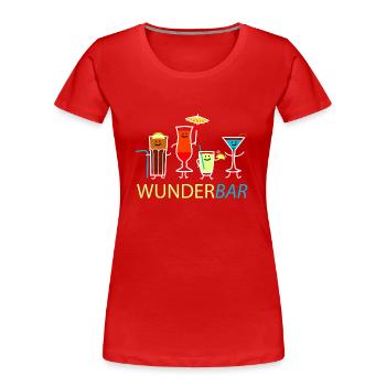 Wunderbar (b) - Frauen Premium Bio T-Shirt - Rot - Vorne - Mia (176cm)