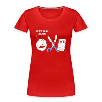 Scissors Stone Paper - Women's Premium Organic T-Shirt - red - Front - Mia (176cm)