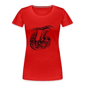 Sloth Tribal Tattoo - Women's Premium Organic T-Shirt - red - Front - Mia (176cm)