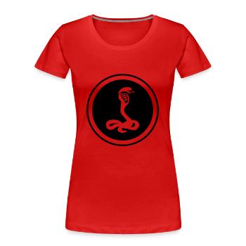 Snake Cobra - Women's Premium Organic T-Shirt - red - Front - Mia (176cm)