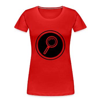 Lupe Symbol - Frauen Premium Bio T-Shirt - Rot - Vorne - Mia (176cm)