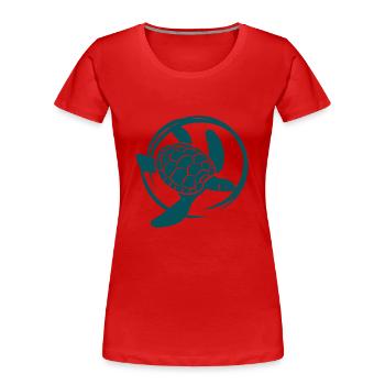 Turtle / Reptile - Reptile - Women's Premium Organic T-Shirt - red - Front - Mia (176cm)