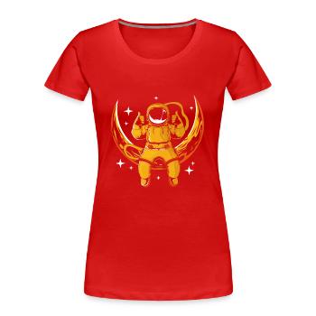 Sonnensystem Universum - Frauen Premium Bio T-Shirt - Rot - Vorne - Mia (176cm)