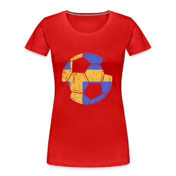 Schweden Schwedisch - Frauen Premium Bio T-Shirt - Rot - Vorne - Mia (176cm)