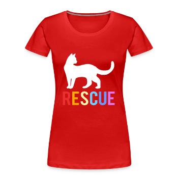 Sauvetage des animaux Droits des animaux Refuge pour animaux de sauvetage des animaux - T-shirt bio Premium Femme - rouge - Devant - Mia (176cm)