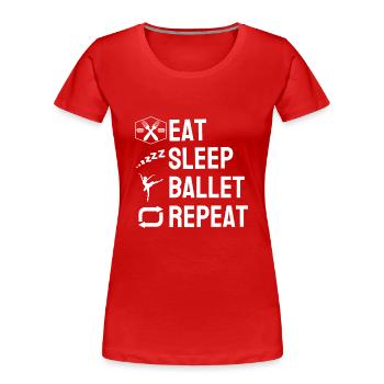 Ballerina Ballet Tänzerin Lustiges Ballett - Frauen Premium Bio T-Shirt - Rot - Vorne - Mia (176cm)