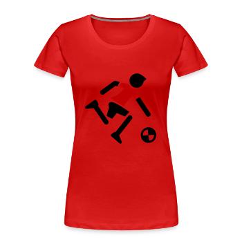 Soccer Player Soccer Player - Women's Premium Organic T-Shirt - red - Front - Mia (176cm)