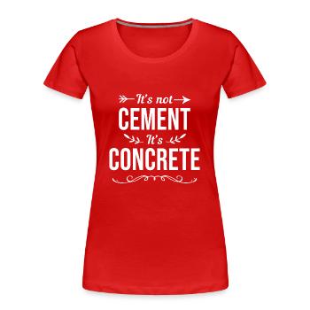 Chantier de construction - T-shirt bio Premium Femme - rouge - Devant - Mia (176cm)