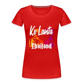 Ko Lanta Thailand - Frauen Premium Bio T-Shirt - Rot - Vorne - Mia (176cm)