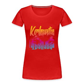 Ko Lanta Thailand - Frauen Premium Bio T-Shirt - Rot - Vorne - Mia (176cm)