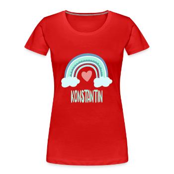 Konstantin Name Rainbow Baby - Women's Premium Organic T-Shirt - red - Front - Mia (176cm)