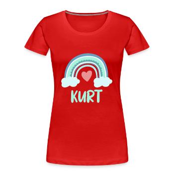 Kurt Nom Rainbow Baby - T-shirt bio Premium Femme - rouge - Devant - Mia (176cm)