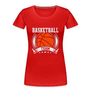 Basketball Basketballer Team - Frauen Premium Bio T-Shirt - Rot - Vorne - Mia (176cm)