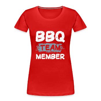 Bbq Team - Frauen Premium Bio T-Shirt - Rot - Vorne - Mia (176cm)
