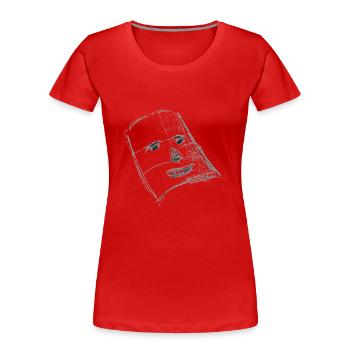 Masque pour Bright - T-shirt bio Premium Femme - rouge - Devant - Mia (176cm)