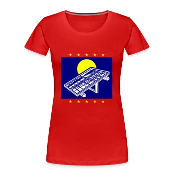 Photovoltaik Anlage Solar Energie - Frauen Premium Bio T-Shirt - Rot - Vorne - Mia (176cm)