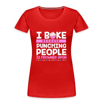 Torte Törtchen Dekoration Kuchen - Frauen Premium Bio T-Shirt - Rot - Vorne - Mia (176cm)