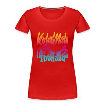 Koh Mak Thaïlande - T-shirt bio Premium Femme - rouge - Devant - Mia (176cm)